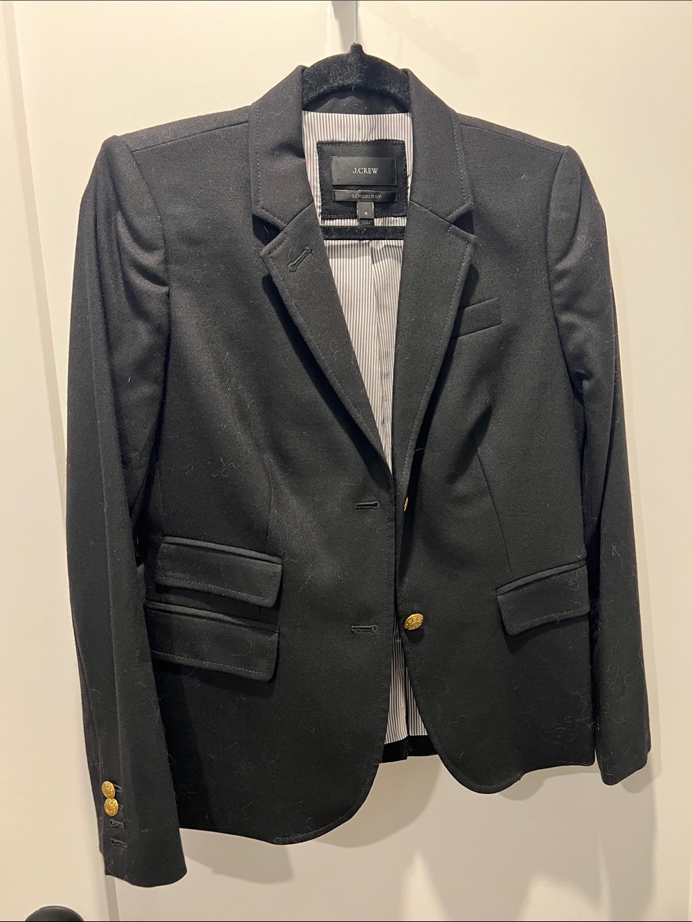 J. Crew Black School Boy Blazer with Gold Buttons